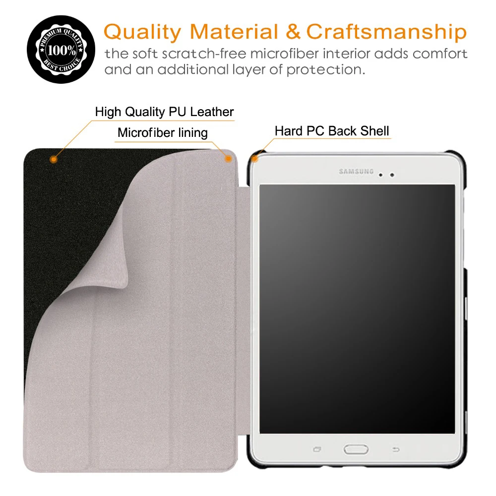 Stand PU Leather Cover Case for Samsung Galaxy Tab A 8.0 SM-T350 T355 P350 P355 Tablet For case |