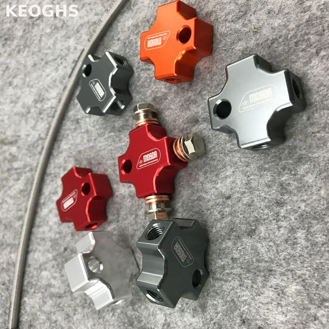 Keoghs тормозной шланг дял мотоцикла трехходовой клапан Cnc алюминиевый сплав для двойной тормозной системы для Yamaha Kawasaki Dirt Bike Stunt изменить