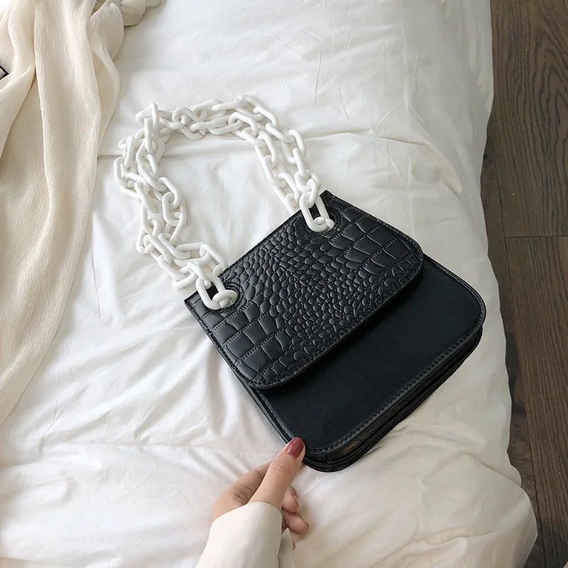 2019 новый сезон: весна лето для женщин Мода крокодил узор плечевой ремень