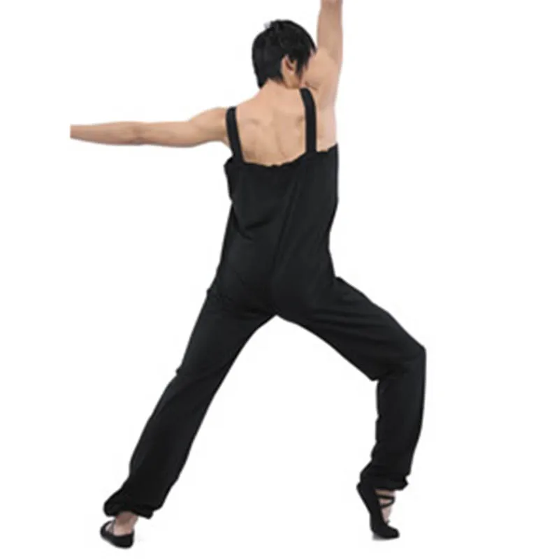 Мужские хлопковые танцевальные тренировочные комбинезоны для мальчиков черные
