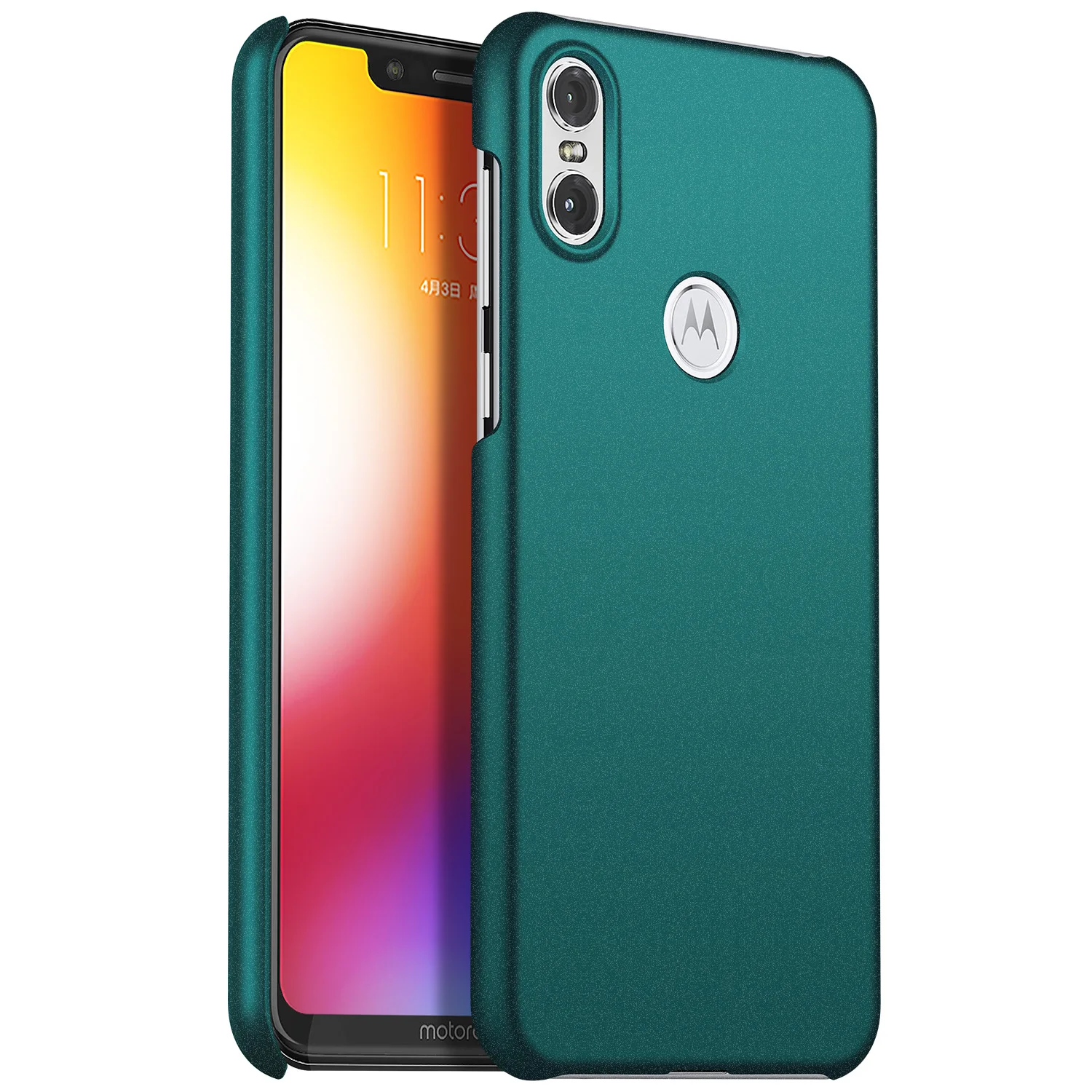 green Роскошный Матовый Жесткий Чехол для Motorola Moto One vision, чехол для Motorola One XT1941, защитный чехол P30 P40 - Цвет: green