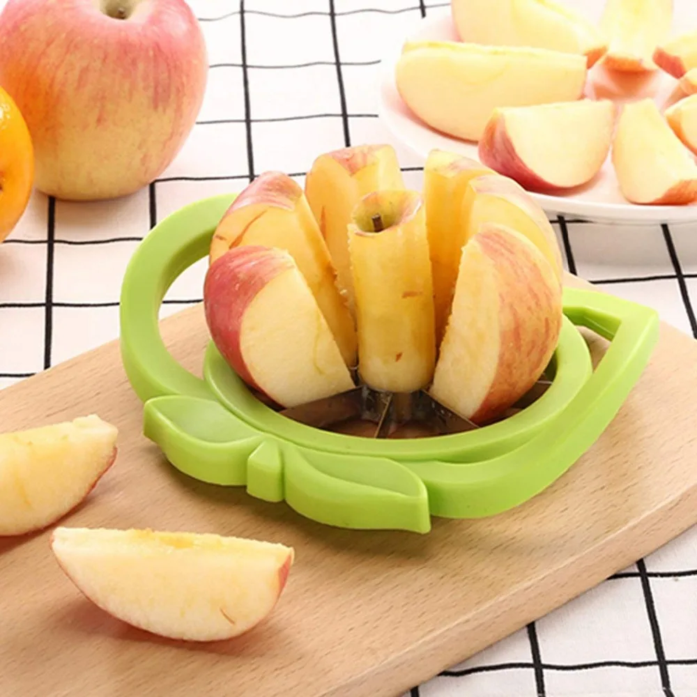 1 шт. резак для яблока пластик + нержавеющая сталь слайсер фруктов