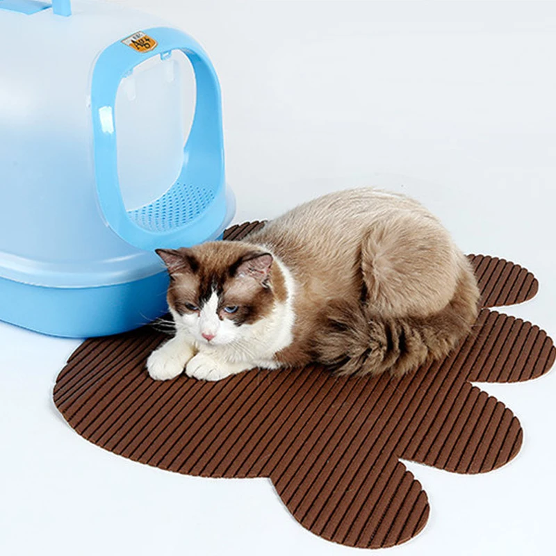 Оригинальный нескользящий коврик для кошачьего туалета премиум класса без