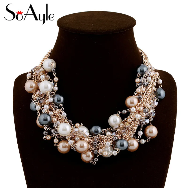 SoAyle модные богемные Этнические украшения бусины крупные камни амазонита