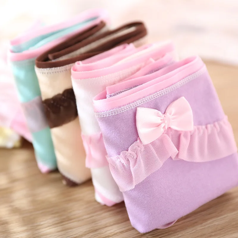 Бесплатная доставка 6 шт./лот Симпатичные хлопковые трусики хлопковое нижнее