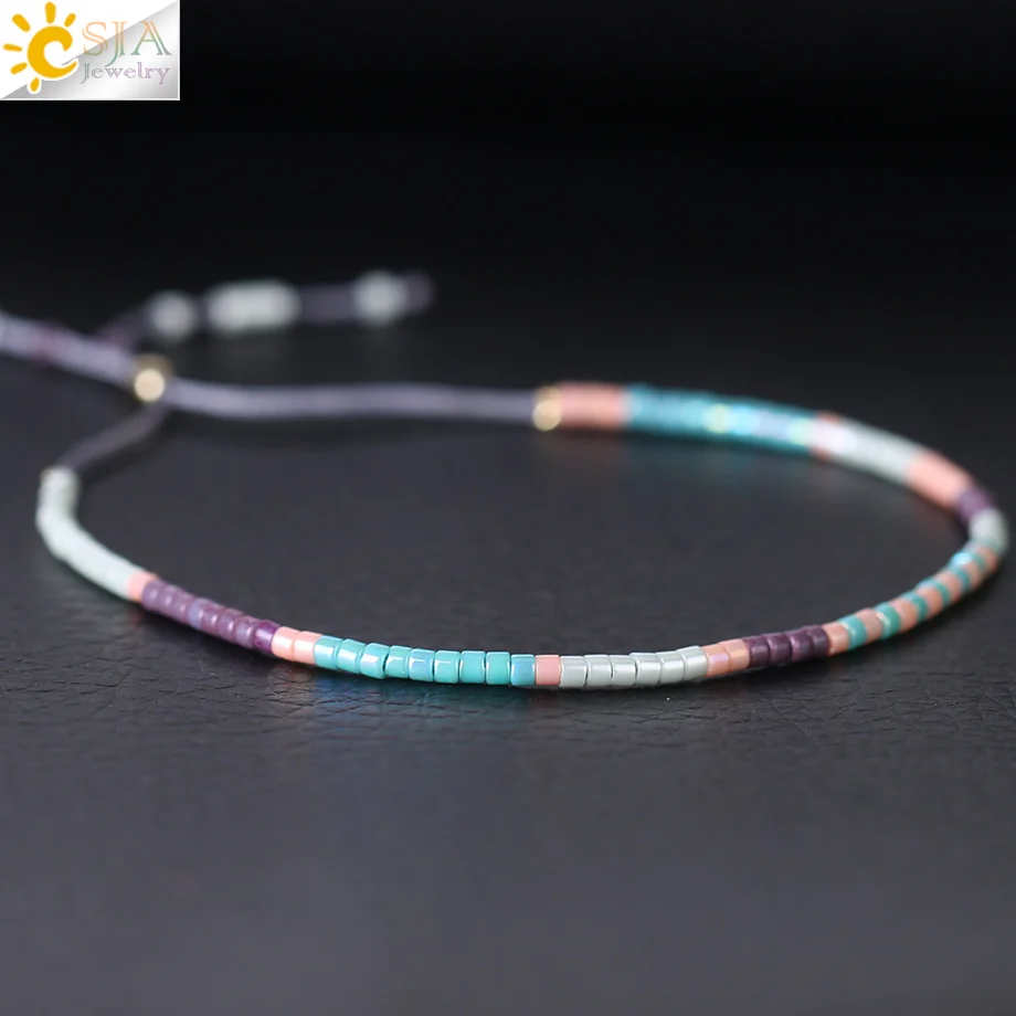 Csja 2019 Новинка Boho Bijoux Femme Miyuki ювелирные изделия многоцветные бусины Delica браслеты