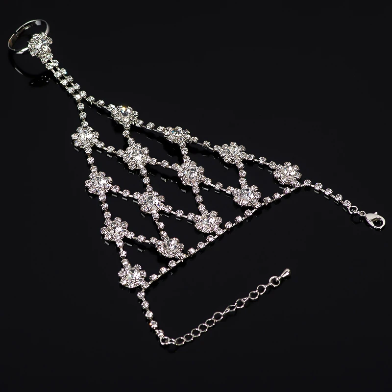 Ювелирные изделия в виде четырехлистного клевера с фианитами браслет стразы