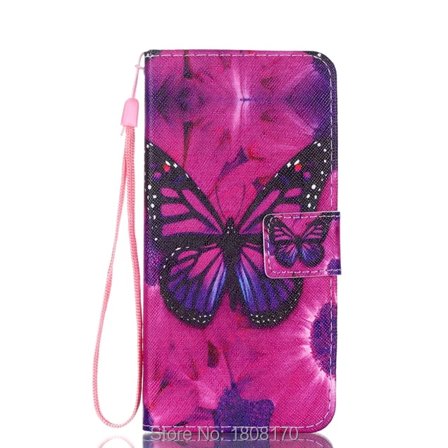 Кожаный чехол-кошелек с вишней для Samsung Galaxy J330 J530 J730 NOTE8 Sony Xperia L1 Huawei P20 Lite
