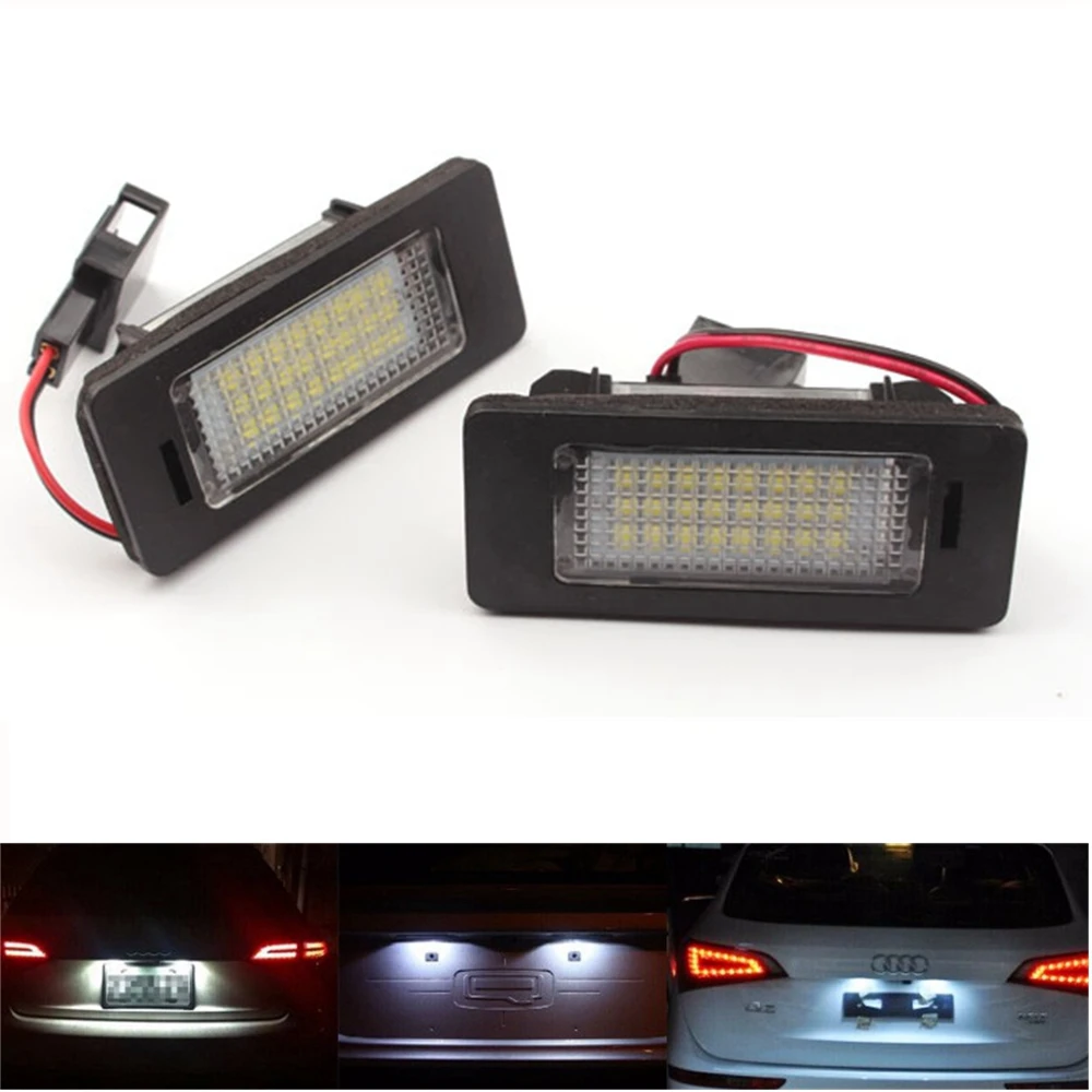 Одна пара светодиодных ламп canbus 18 SMD высокой мощности для номерного знака Audi A1 A5 A6