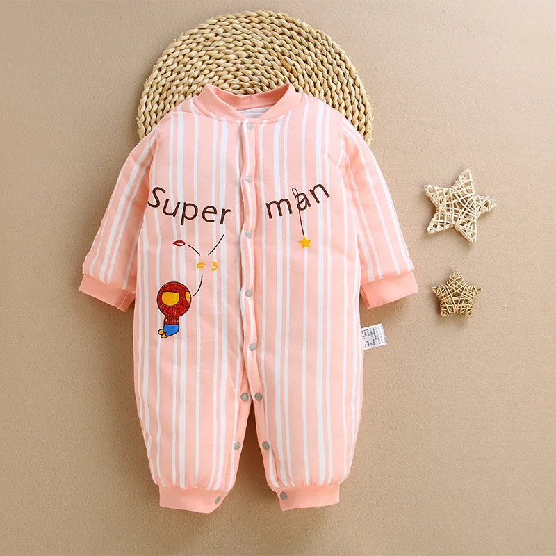 Детские комбинезоны для новорожденных девочек зимний теплый кардиган пижамы