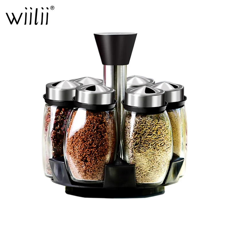 6 шт./компл. вращающаяся приправа фотоблестящая звезда нержавеющая сталь