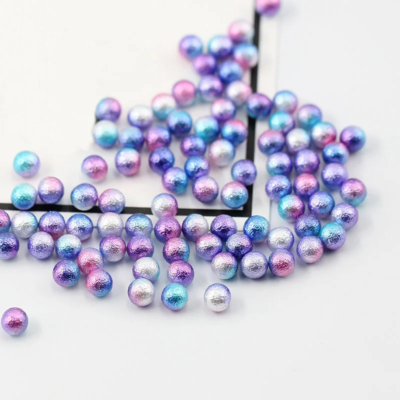 Горячая смесь радужных цветов круглые имитация жемчуга бусины без отверстия