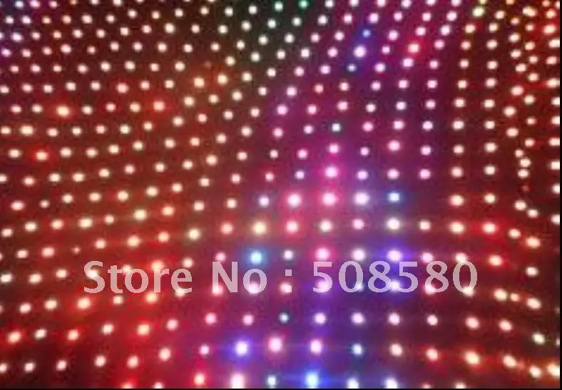 2x4 м RGB светодиодная видеозанавеска SMD 5050/огнестойкая велюровая ткань 242 шт. +