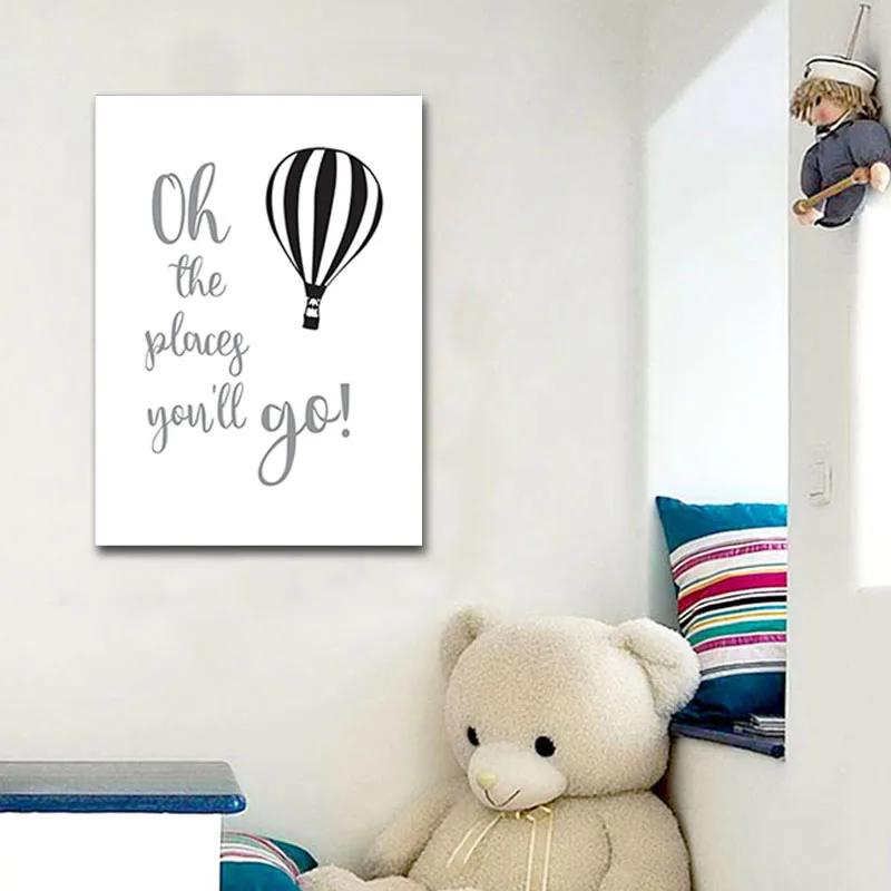 

Oh the places you will go Nursery Decor Scandinavia Canvas Paintings Wall Art Posters and Prints Travel Pictures Kids Room Decor