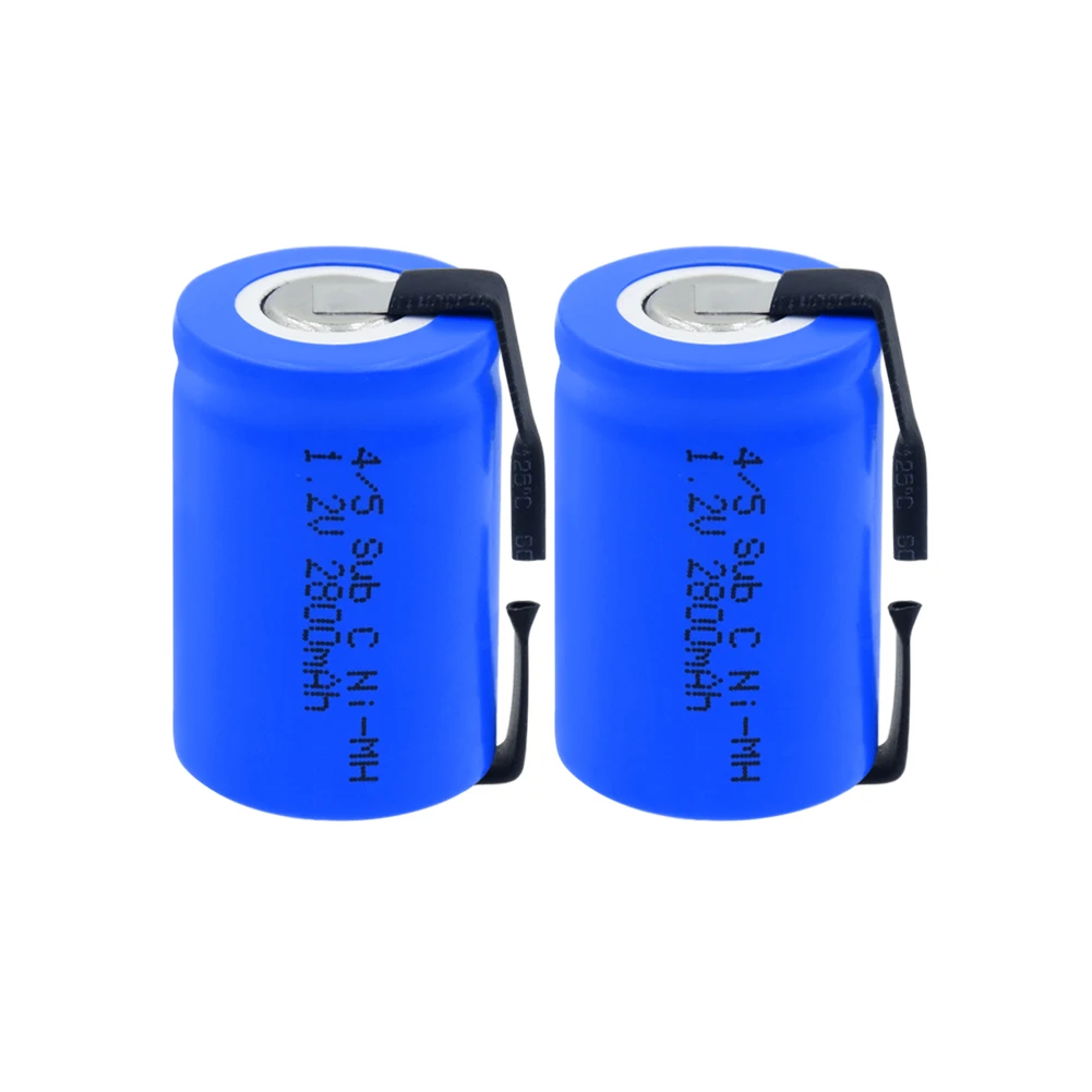 2 Pieces Емкость 4/5 SC батареи 1,2 V 2800mAh 23*33 4/5 Sub C SC Ni-MH аккумуляторные батареи с печатной платой для электронных отверток Инструменты - Цвет: 2 Pieces