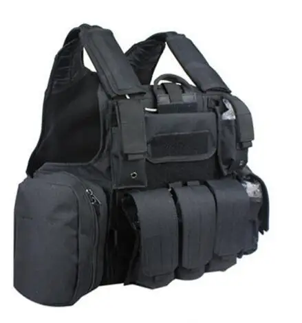 CIRAS Molle армейские тактические несущие жилеты 800D ткань Оксфорд Пейнтбол страйкбол жилет artigos militares colete militar модульный weste - Цвет: Черный
