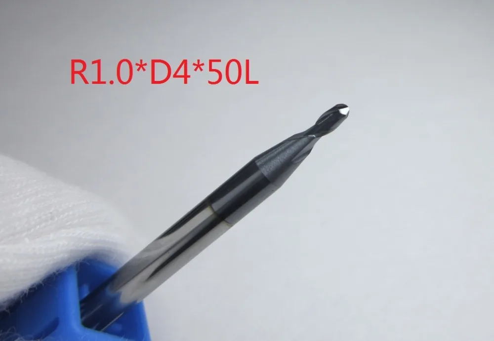 1PC HRC45 Carbide Ball Nose End Mills CNC machine ballnose milling cutter Diameter 1mm 4mm 6mm 10mm 16mm 20mm 45HRC freeshipping