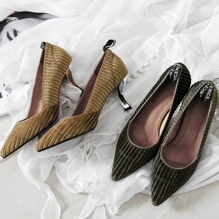 Женские туфли-лодочки женская обувь на низком тонком каблуке очаровательные без