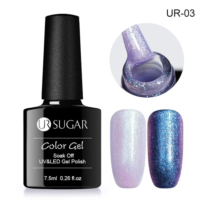 Ur Sugar 7,5 мл Цветной Гель-лак для ногтей хамелеон, полуперманентное верхнее покрытие, Базовое покрытие, замачиваемый УФ светодиодный Гель-лак для ногтей - Цвет: Starry3