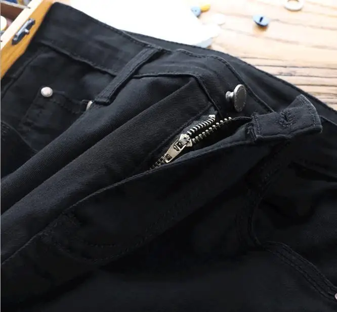 

WYWAN Black Autumn women's Jeans for Casual Female Denim Trousers Vintage Women Clothes Fall High Pants Pencil pants Jeans L 3XL