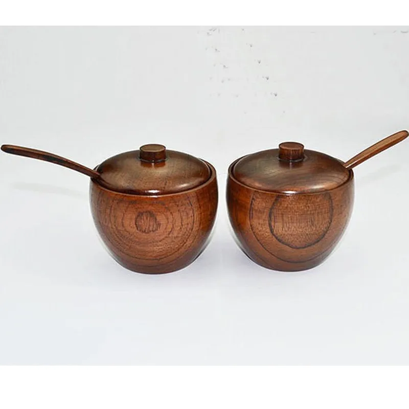 3 шт./компл. Высококачественная посуда из натурального дерева банка для специй
