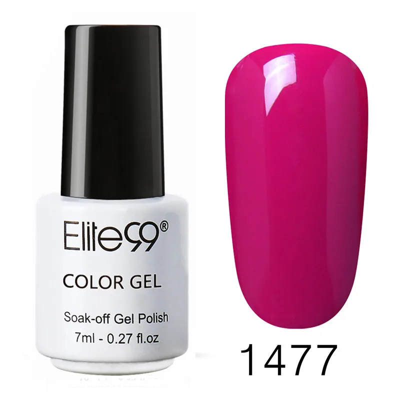 1477 Elite99 Гель-лак все для маникюра Vernis верхнее покрытие УФ светодиодный Гель-лак замачиваемый для ногтей художественный Гель-лак для ногтей Базовое покрытие цветной гель - Цвет: 1477
