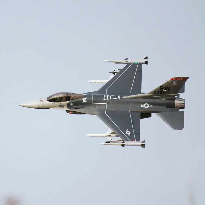 Электрический радиоуправляемый самолет Freewing F16 90 мм Thunderbird Color EDF jet KIT с