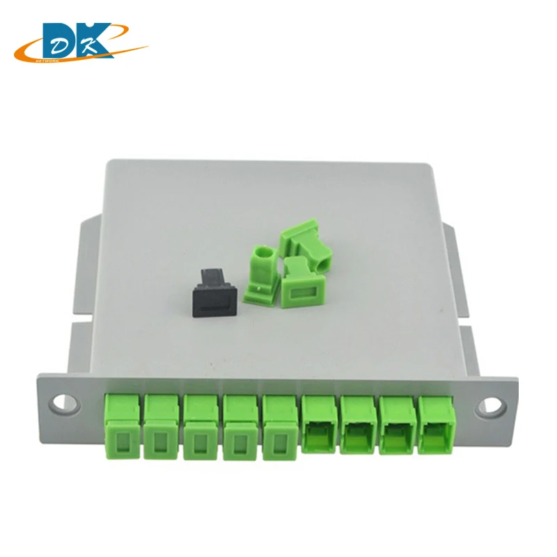 1x8 PLC Splitter FTTH SCAPC optical fiber PLC Splitter box 1:8 SC UPC Single Mode cassette box Coupler for Optical cable
