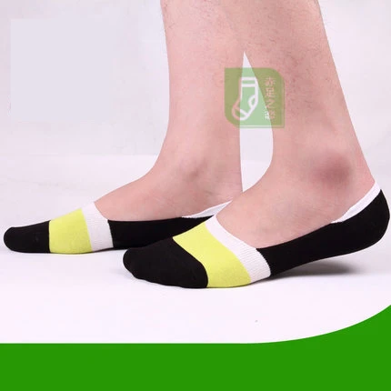 black yellow Распродажа, мужские носки-тапочки, тонкие невидимые хлопковые полосатые носки, мужские летние носки высокого качества - Цвет: black yellow