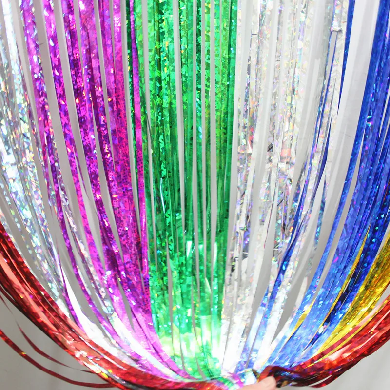 5 шт./лот Золотая фольга бахрома мишура занавеска кисточка гирлянды свадьба