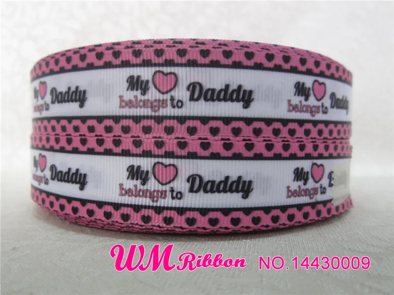 Q&ampN ribbon 7/8inch 22mm Mother and Father Day printed grosgrain 50yds/roll free shipping for hair bows or accessory | Дом и сад