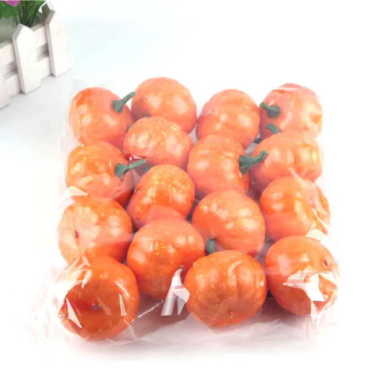 16 шт./лот тыквы для Хэллоуина осеннее пенопластовое украшение мини 5 см фокус или