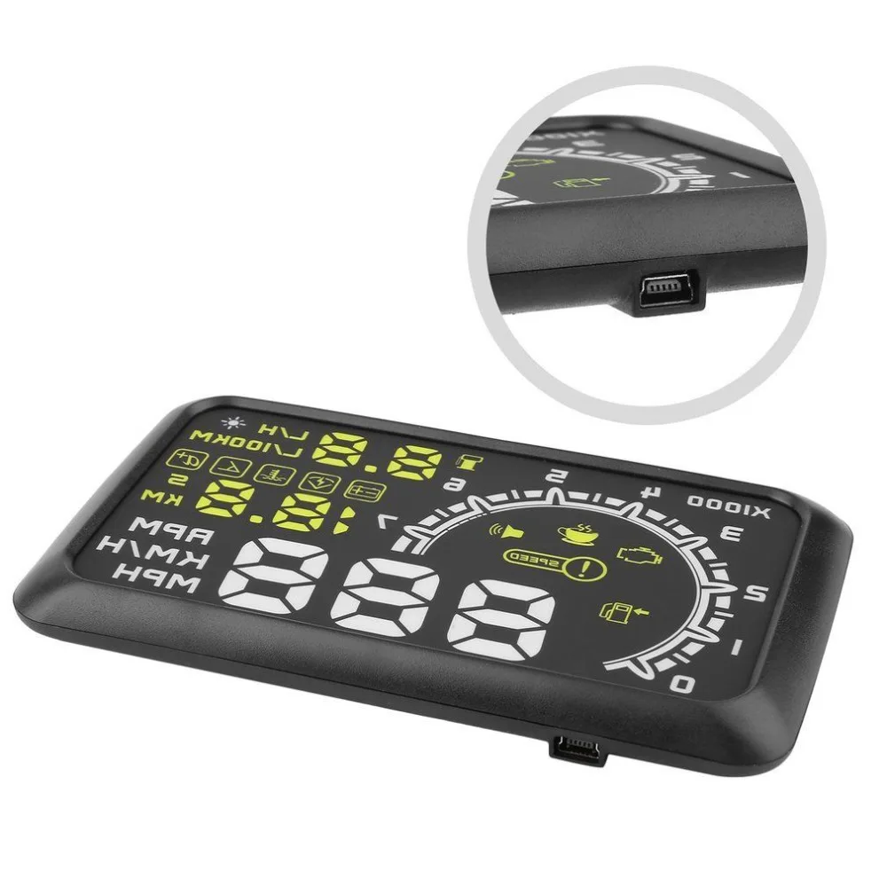 HUD Дисплей для автомобиля OBD2 II, умный датчик скорости, автоматический OBD 2 Цифровой измеритель скорости, лобовое стекло, Автомобильный дисплей