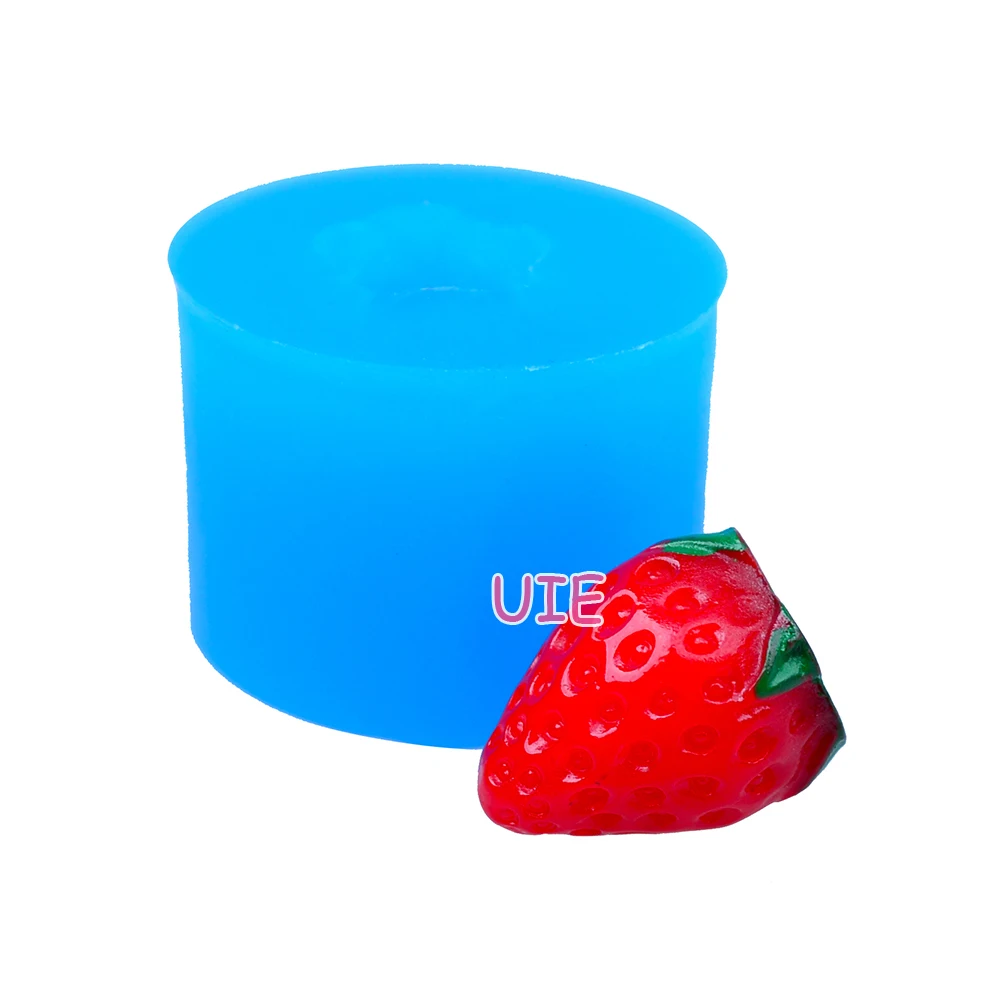 S081YL 19 3 мм 3D Клубника силиокна плесень-фрукты форма кекс Топпер Sugarcraft конфеты