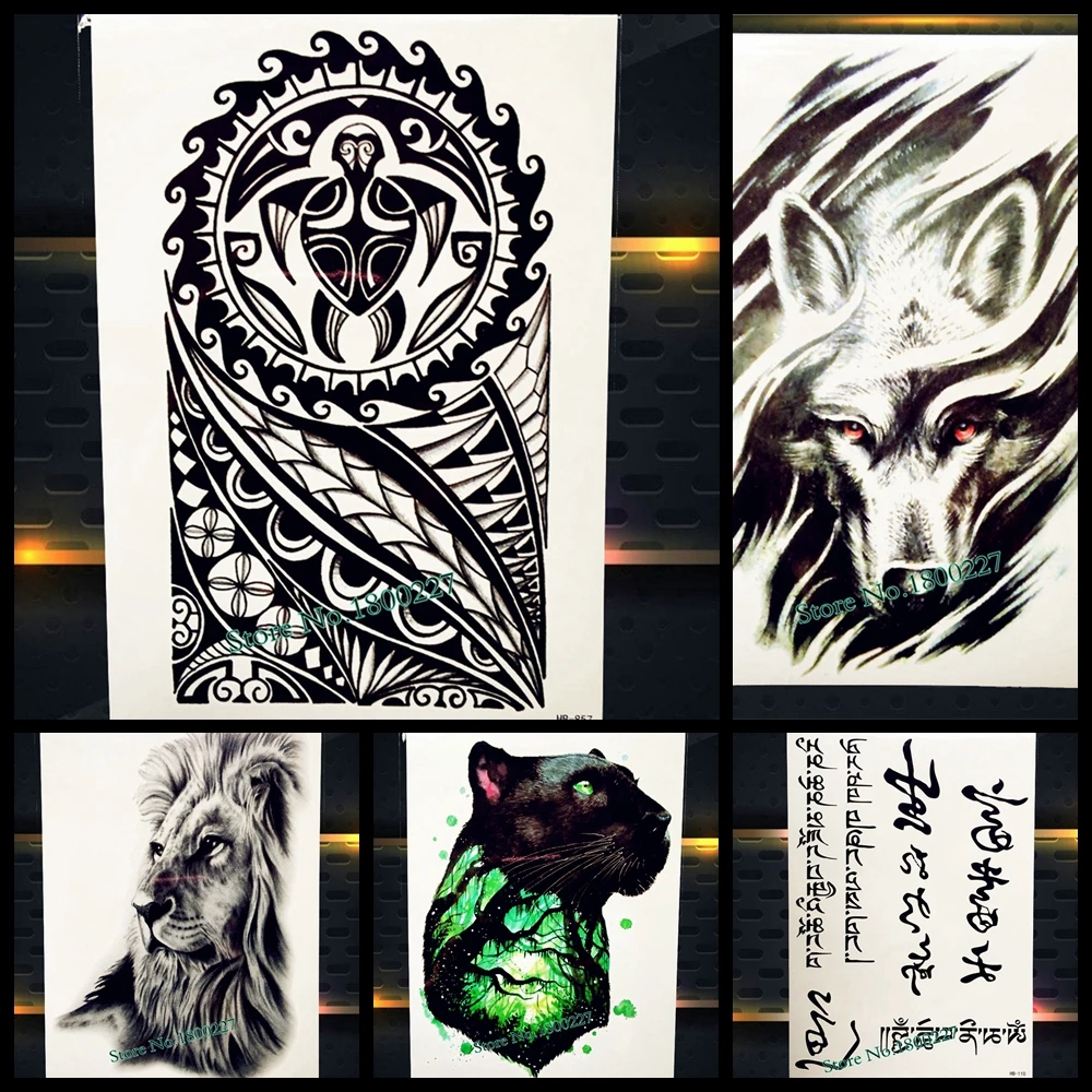 Мужская водостойкая тату наклейка с имитацией черепахи|tattoo sticker|waterproof tattoo stickerlarge