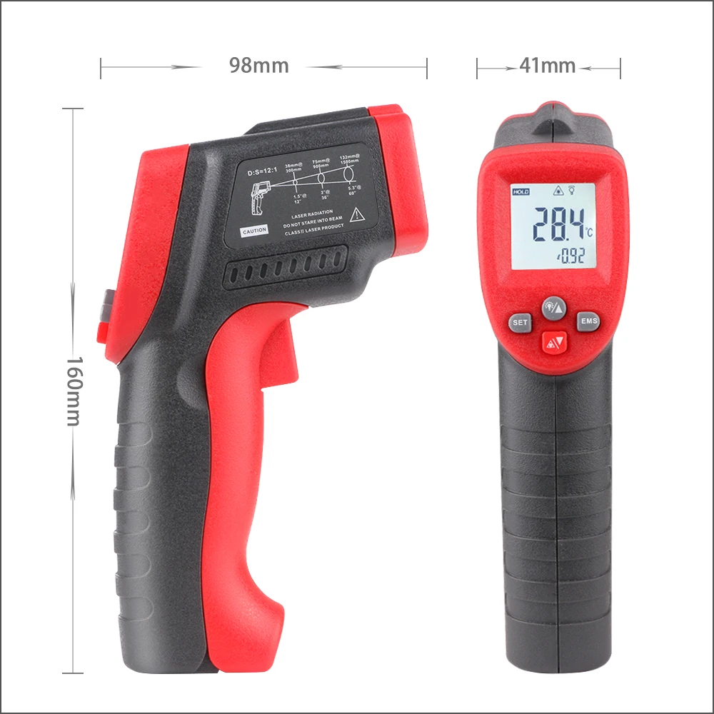 Цифровой термометр wповрежденный Бесконтактный лазерный фотометр цифровой
