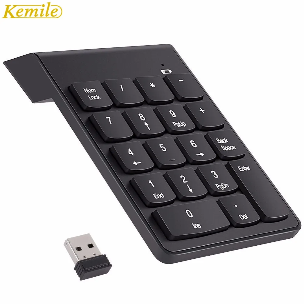 Kemile беспроводная цифровая клавиатура 19 клавиш Financial Numpad USB с 2 4G мини цифровой