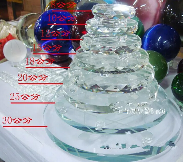Soporte de bola de cristal de cuarzo transparente, 120mm, env&iacute;o gratis-1