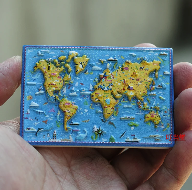 Всемирный Туризм памятные смолы наклейки на холодильник тисненая машина Печать