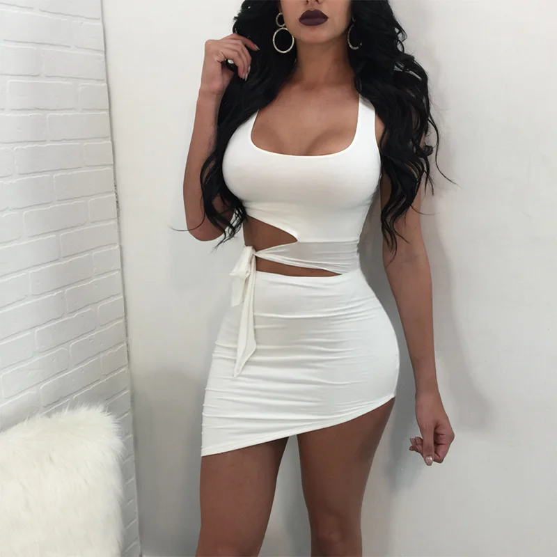 Для женщин платья для вечеринок Vestidos Sexy Midi Карандаш Клуб Bodycon бинты выдалбливают