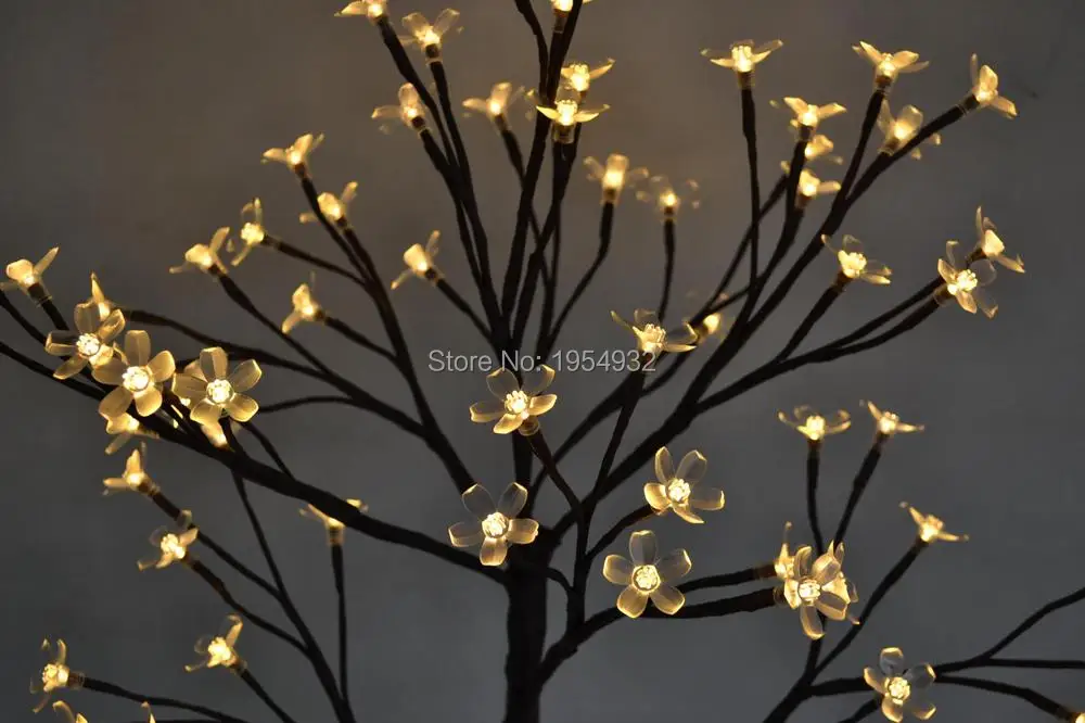 2" 64LED цветение Вишневое дерево светильник, 3 V Тиммер тип батареи цветение Вишневое дерево светильник свадебные украшения стола