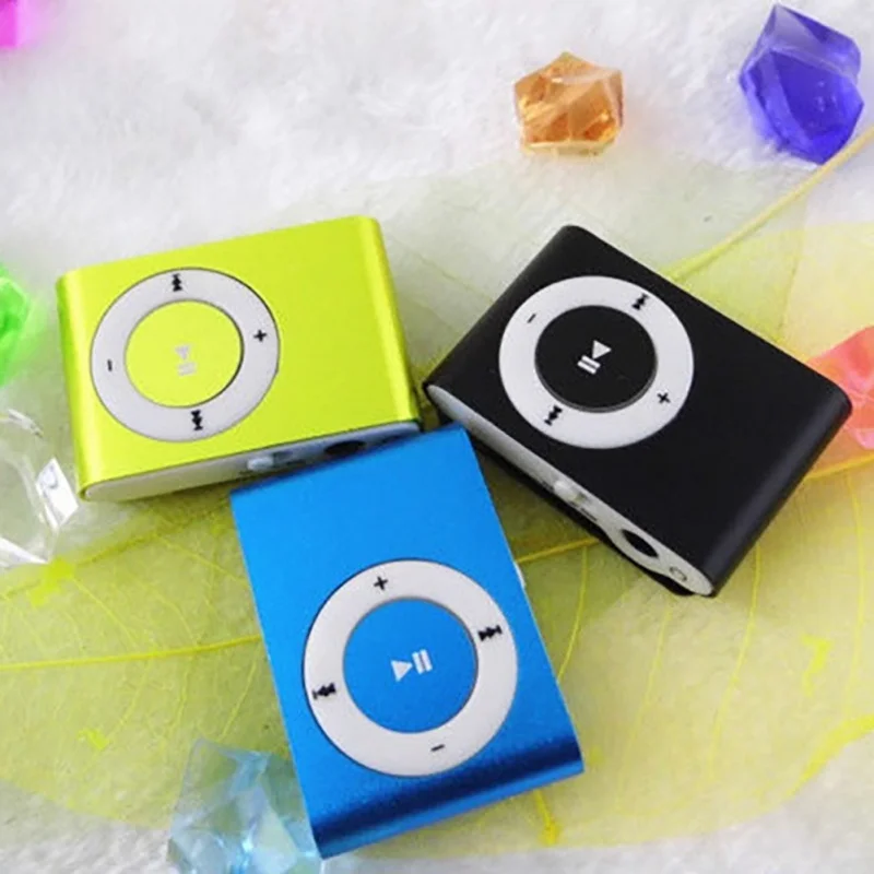 Цветной мини mp3-плеер слот для карт Micro TF USB Mp3 спортивный плеер usb-порт с наушниками