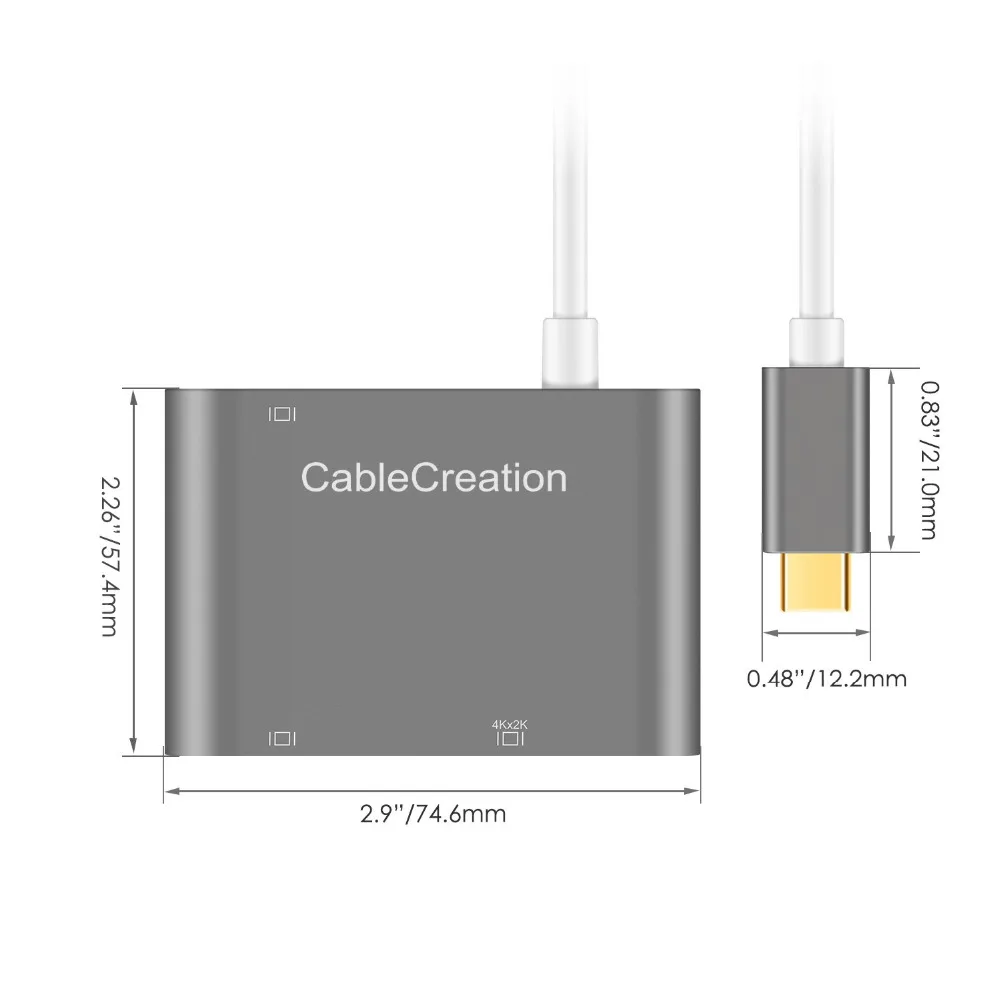 3 в 1 USB C адаптер кабель к HDMI VGA DVI совместимый с MacBook Pro Chromebook Pixel Yoga 910 и т. Д.|Адаптеры
