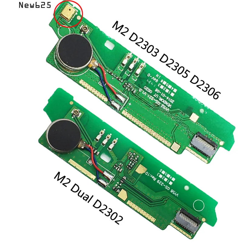 Вибромотор микрофон плата микрофона для sony Xperia M2 S50H D2305 D2306 D2302 D2303 и M2 Dual D2302