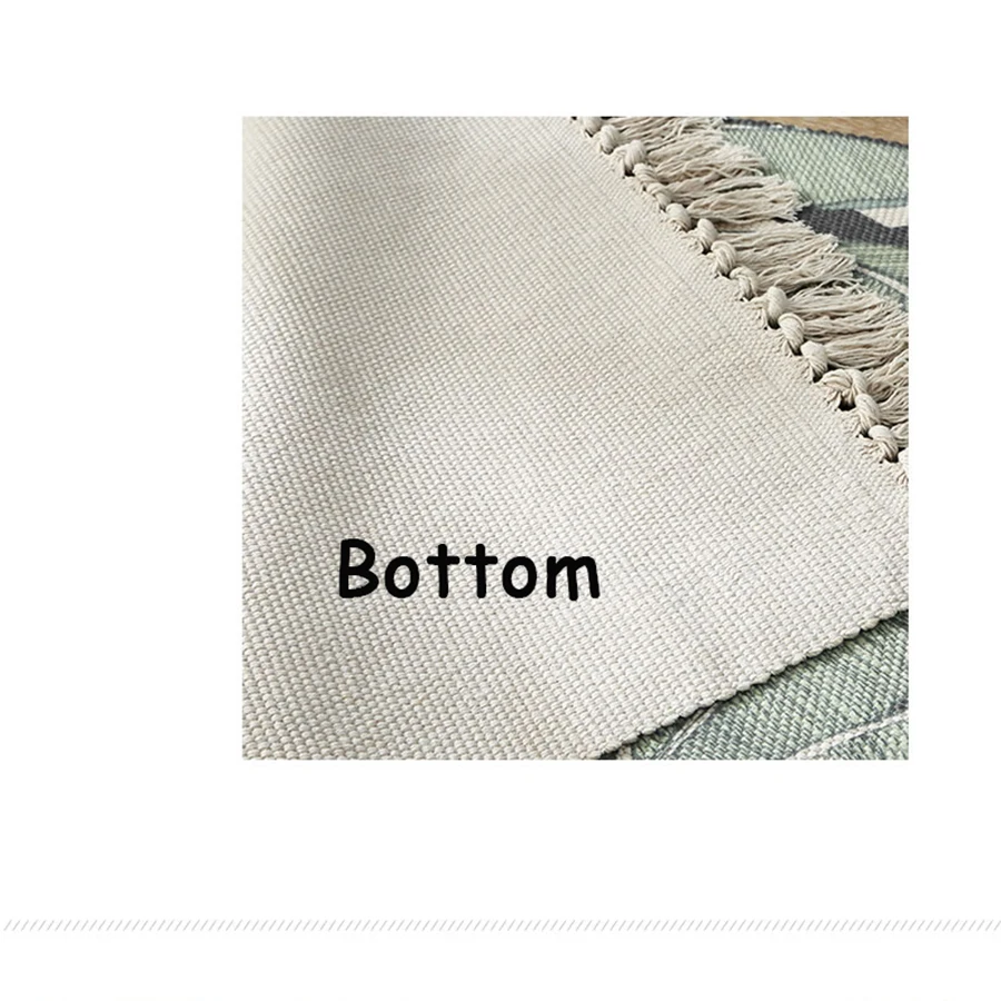 Прикроватный коврик из хлопка и льна тканый ковры для ванной гостиной