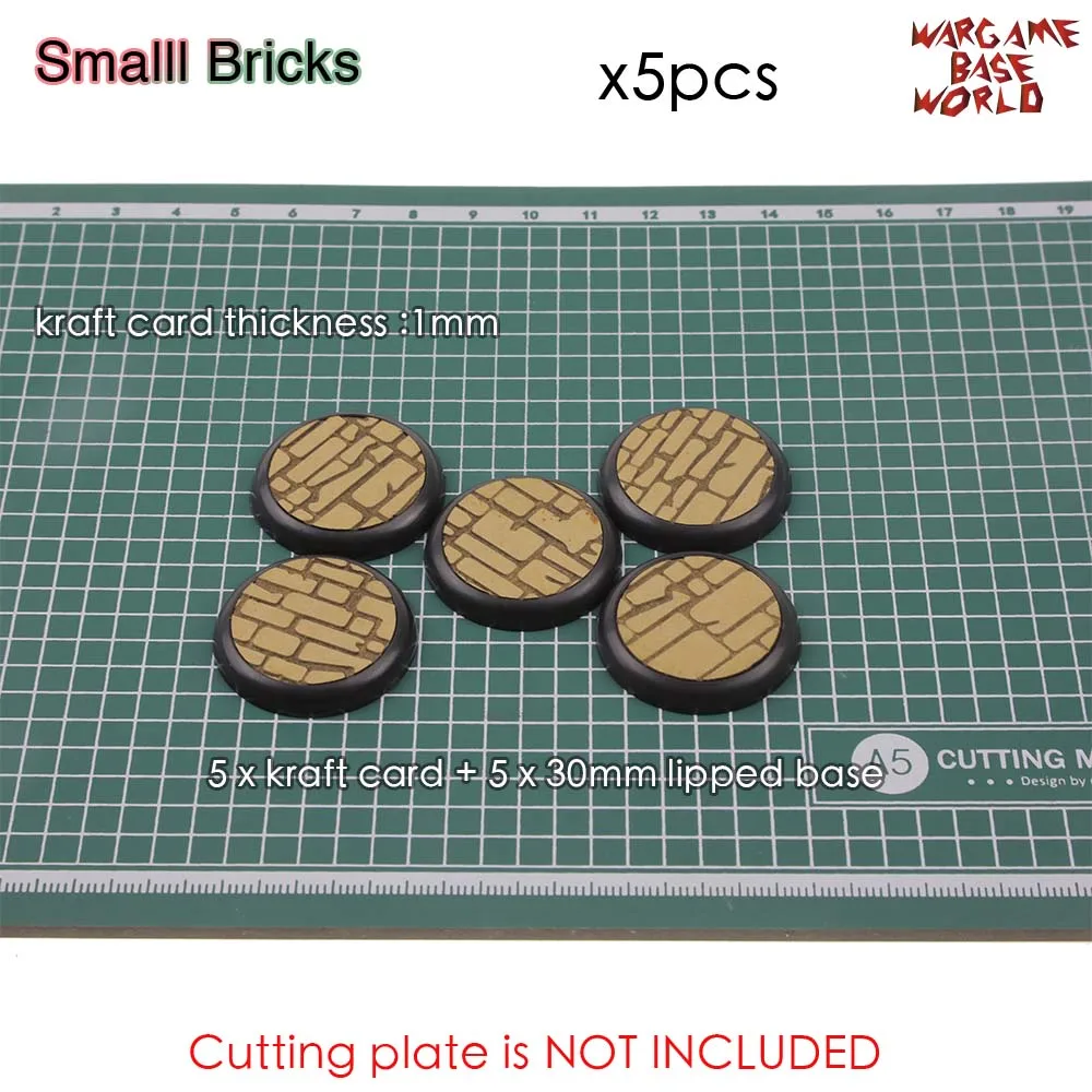30mmSmallbricks Крафт-карты текстуры основы-30 мм lipped основы-текстуры основы для Warhammer - Цвет: 30mmSmallbricks