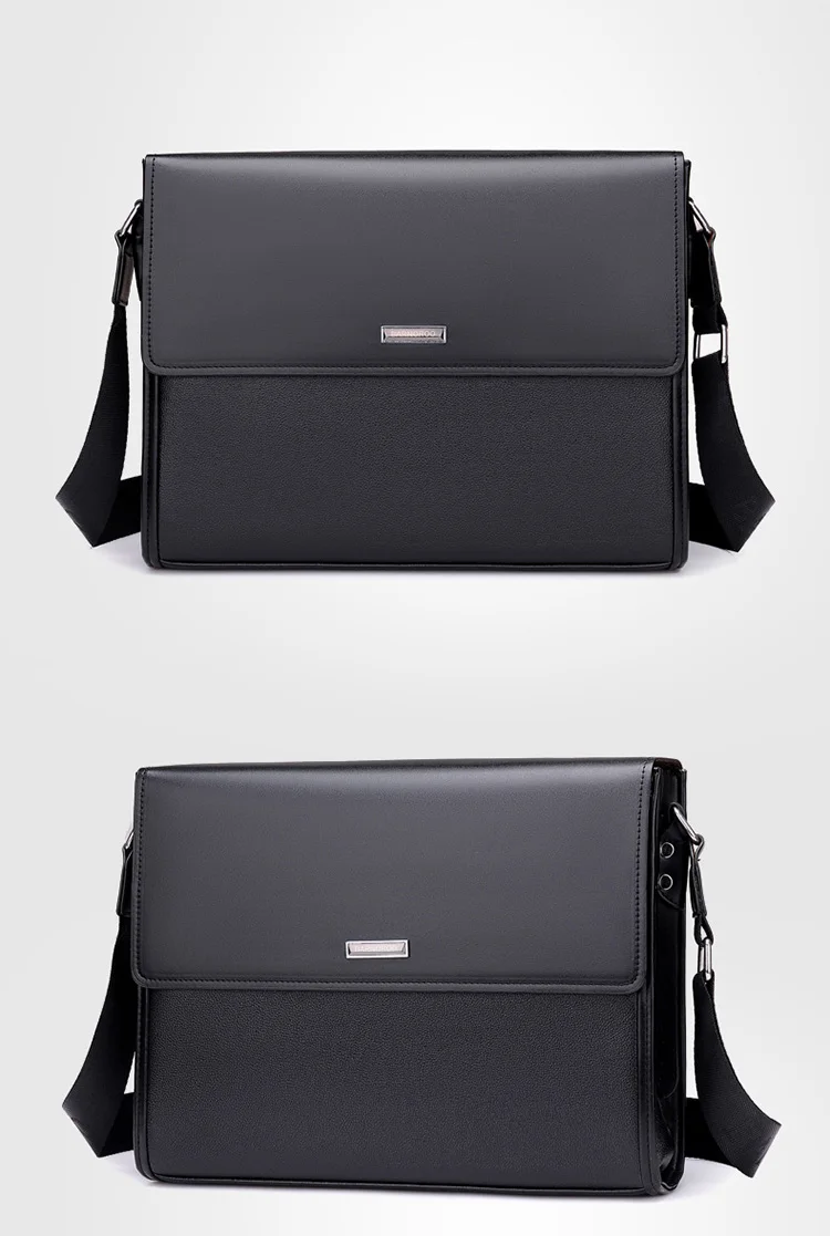 PU Leather Men Briefcase Shoulder Bags Brand Men's Messenger Bag Male Laptop Bag Business Fashion Large Capacity Travel Bag