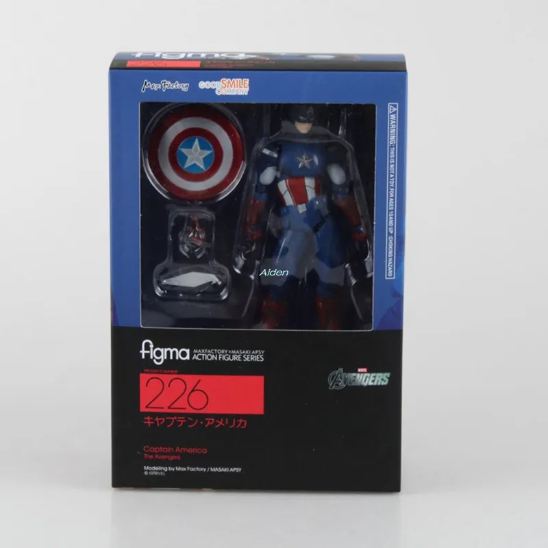 6 &quotМстители: Endgame супергерой Figma #226 Капитан Америка украшение ПВХ фигурка