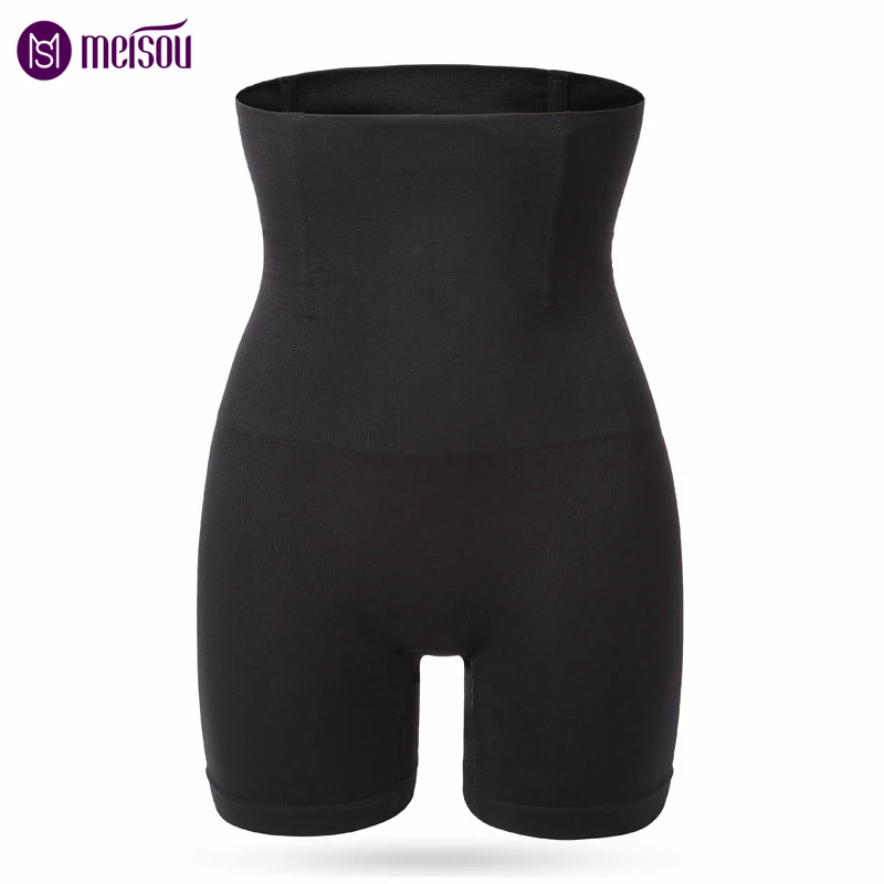 Женские Бесшовные трусы MEISOU с высокой талией для похудения и контроля живота |