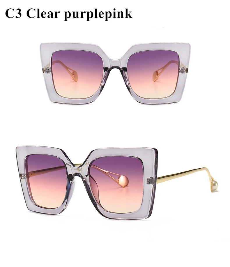 Классические синие цветочные солнцезащитные очки женские роскошные брендовые дизайнерские жемчужные солнцезащитные очки «кошачий глаз» Для женщин UV400